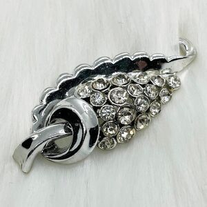 🔮 5/$25 Vintage Art Nouveau Rhinestone Spiral‎ Art Brooch by Coro